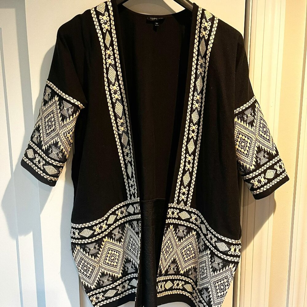 Topshop Embroidered Kimono Size S